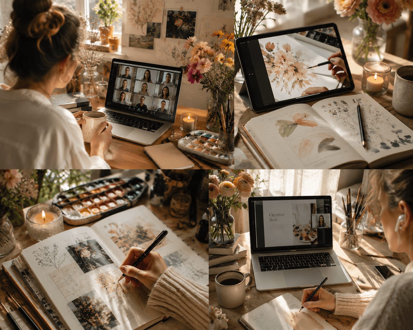 A live online painting class