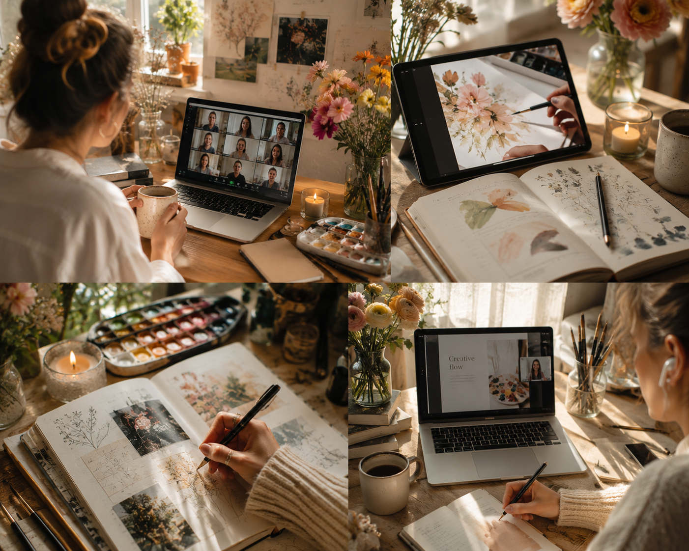 A live online painting class
